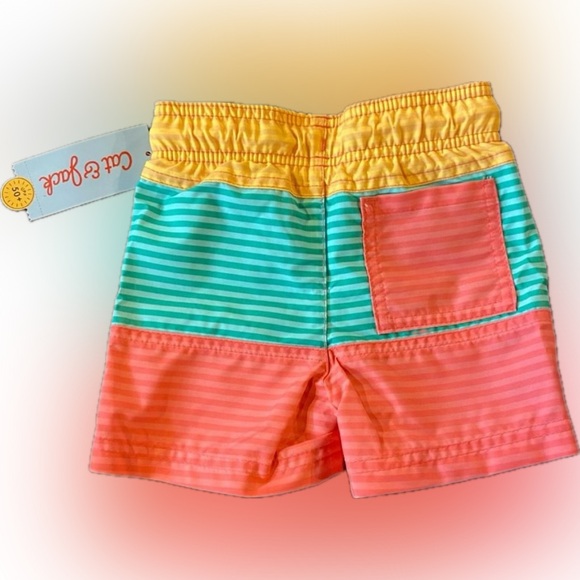 Cat & Jack Multi Colored Boys' Swim Trunks Size 12M. New! - Picture 2 of 5